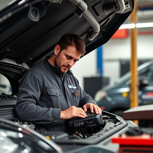 auto technician working