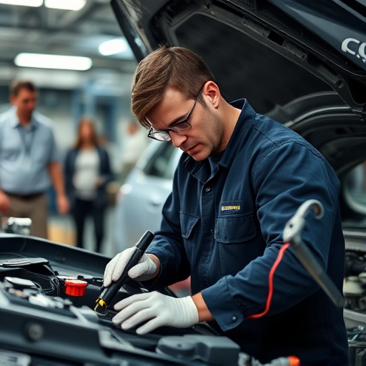 auto technician working
