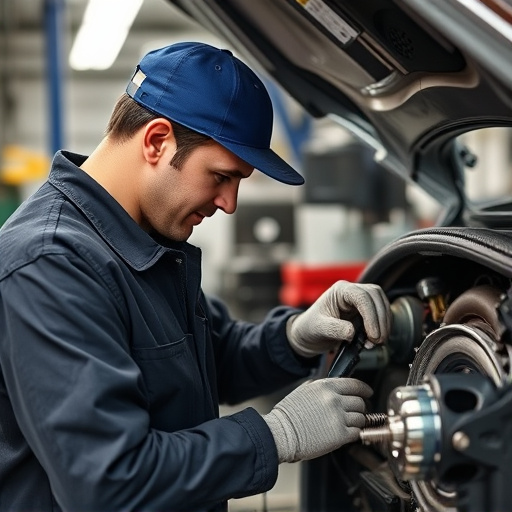 auto technician working