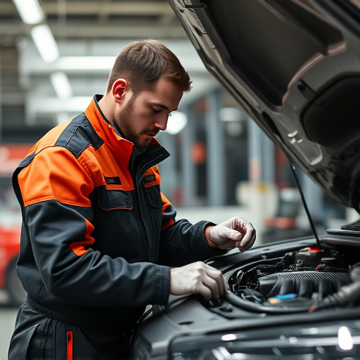 auto technician working