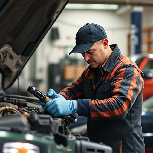 auto technician working