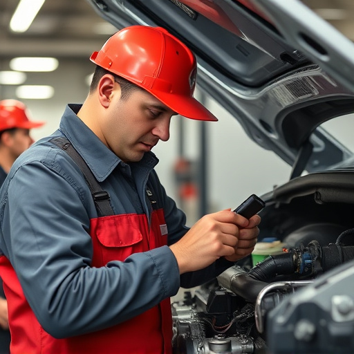 auto technician working