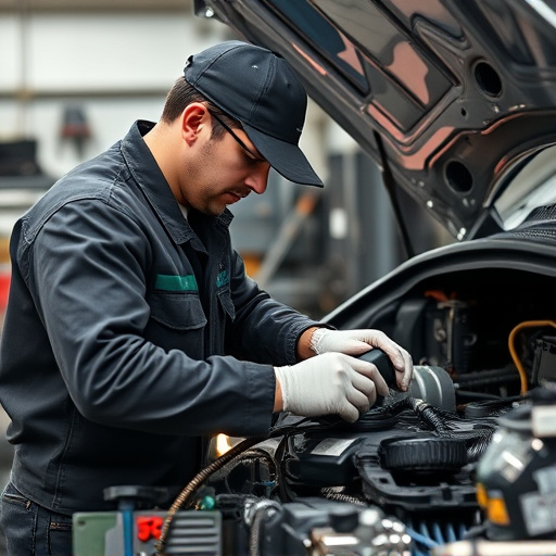 auto technician working