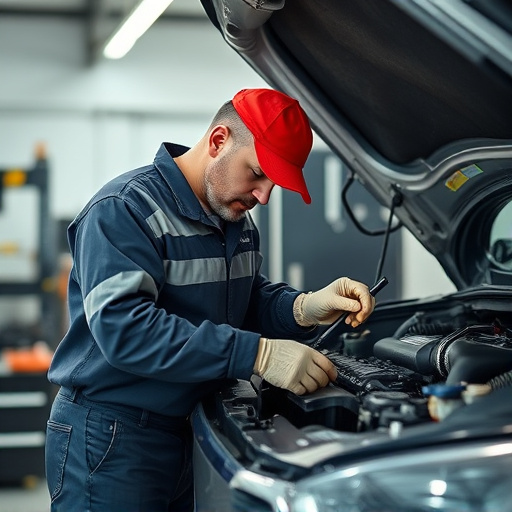auto technician working