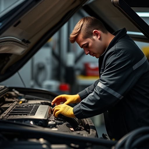 auto technician working