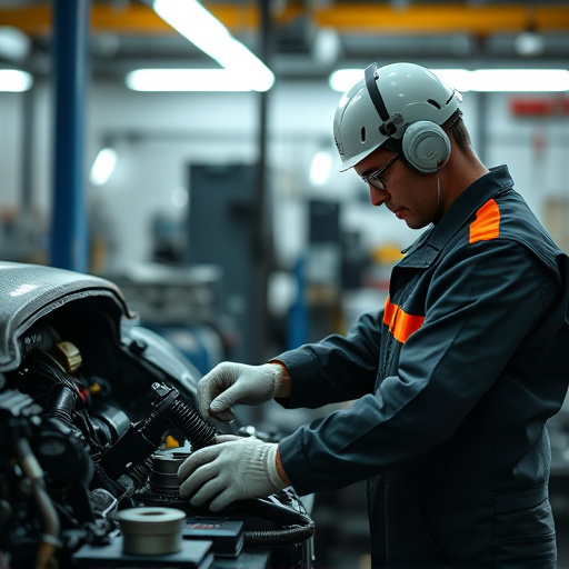 auto technician working