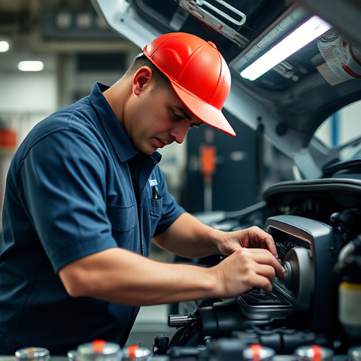 auto technician working