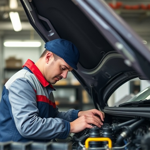 auto technician working