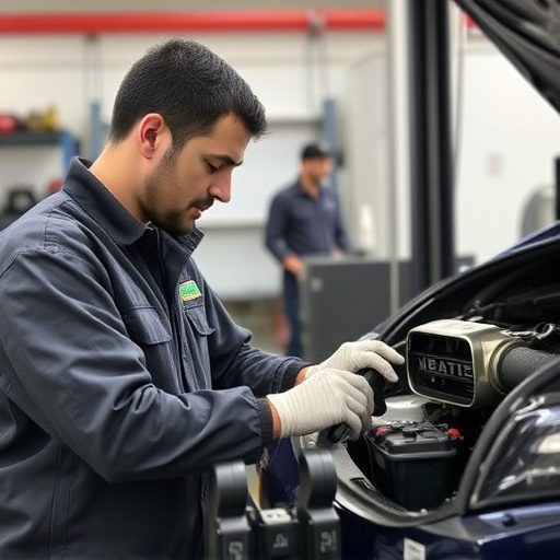 auto technician working