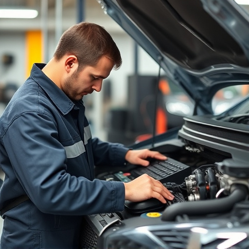 auto technician working