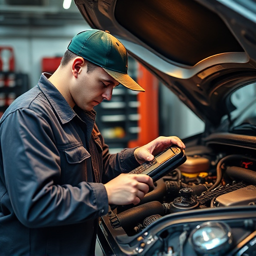auto technician working