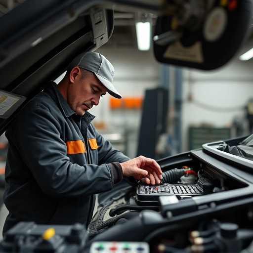 auto technician working
