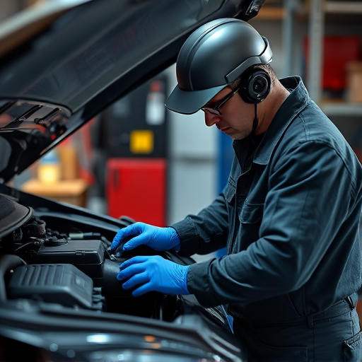 auto technician working