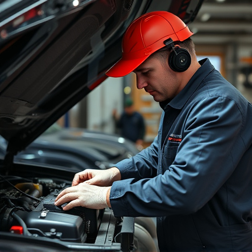 auto technician working