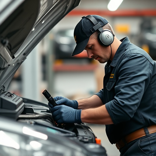 auto technician working