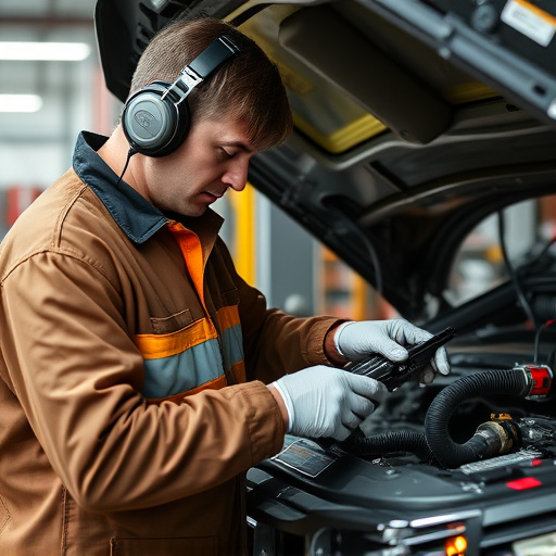 auto technician working