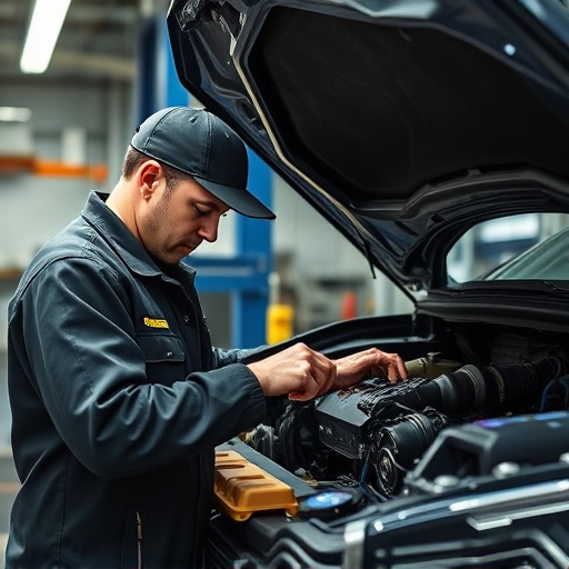 auto technician working