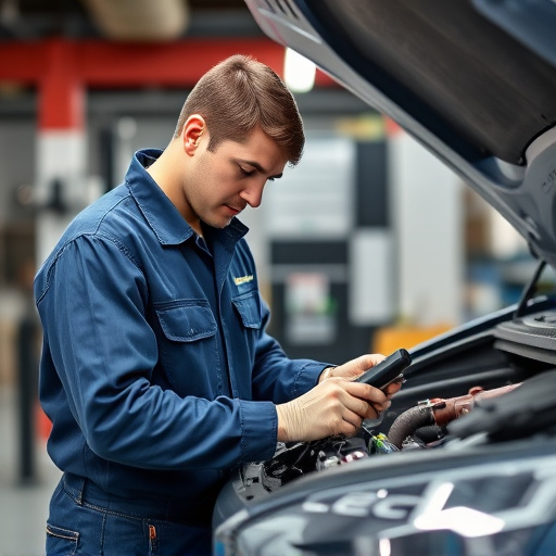auto technician working