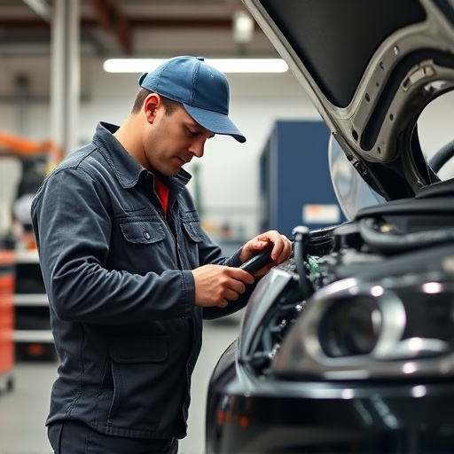 auto technician working
