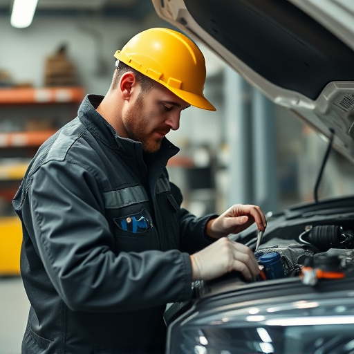 auto technician working