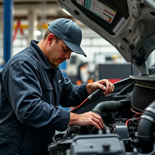 auto technician working