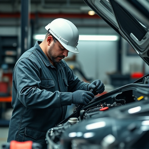 auto technician working
