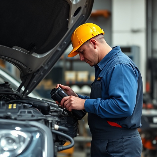 auto technician working