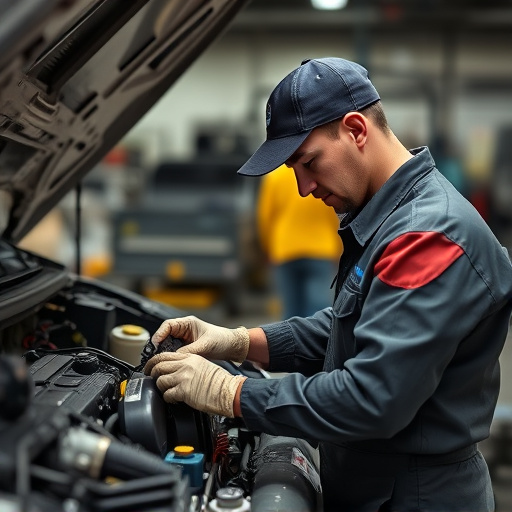 auto technician working
