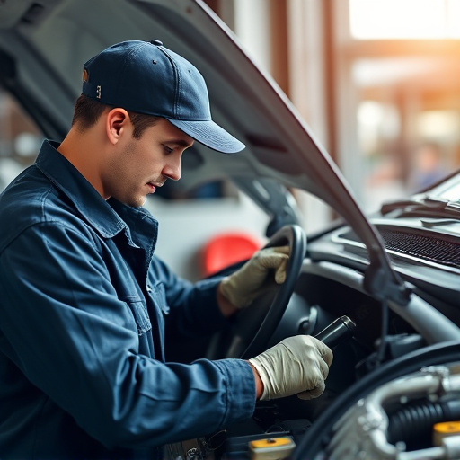 auto technician working