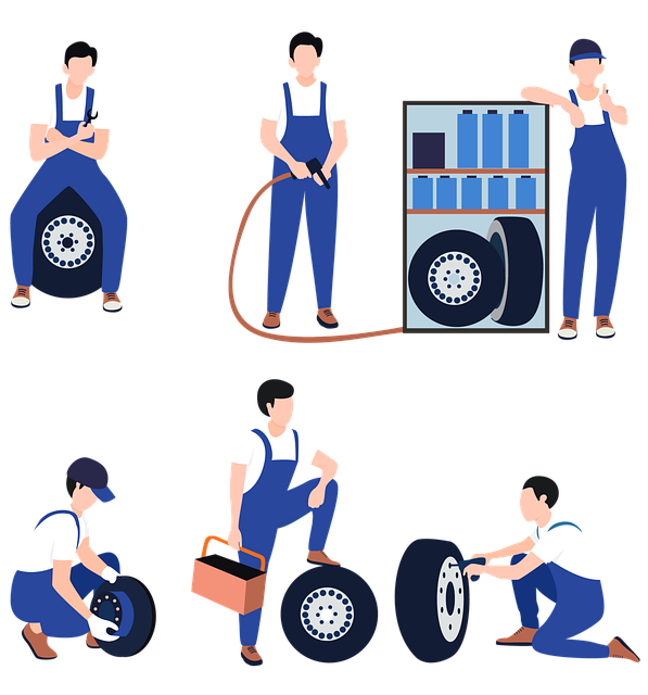auto technician working