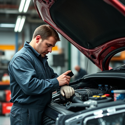 auto technician working