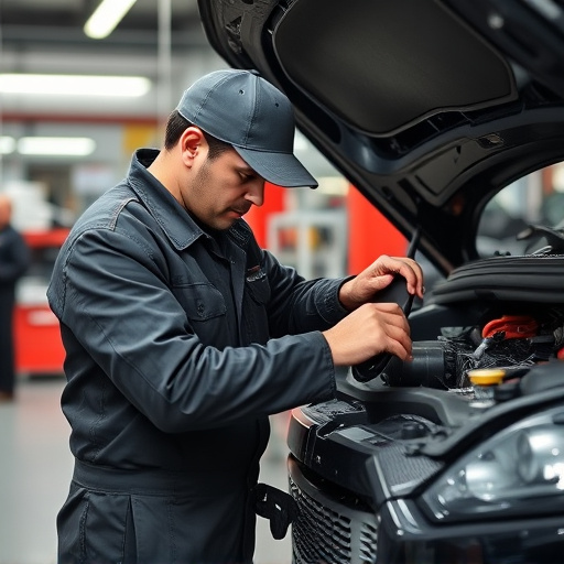 auto technician working