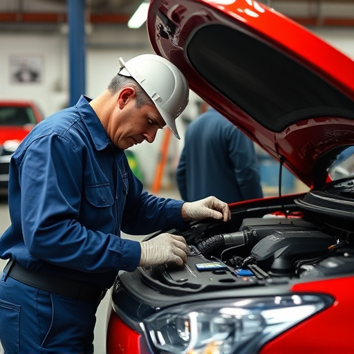 auto technician working