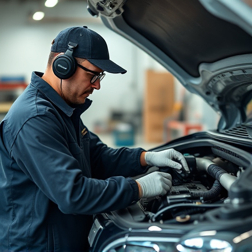 auto technician working