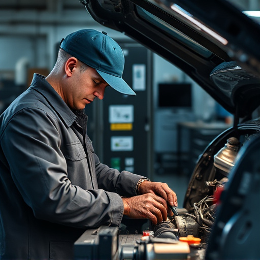 auto technician working