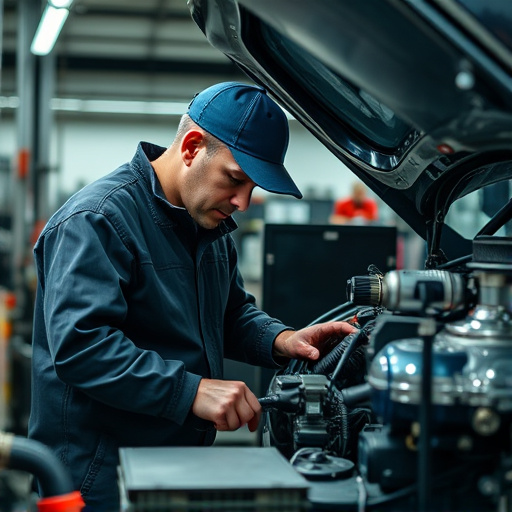 auto technician working