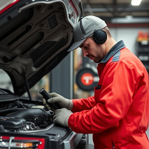 auto technician working