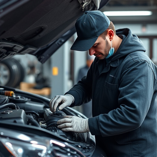 auto technician working
