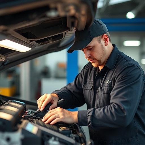 auto technician working