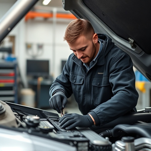 auto technician working