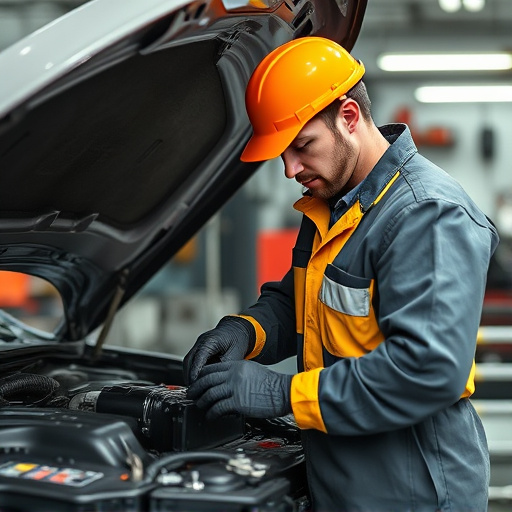 auto technician working