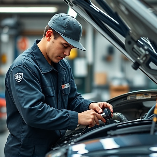 auto technician working