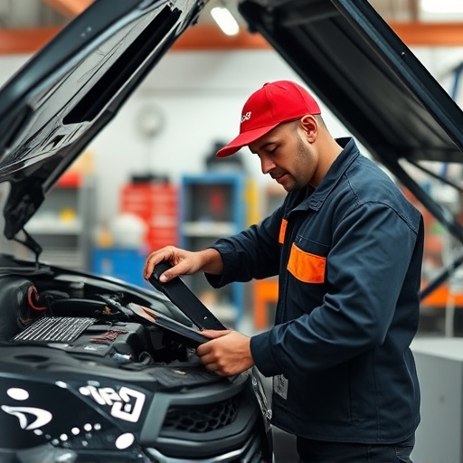 auto technician working