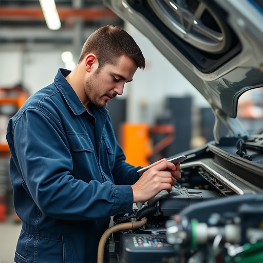 auto technician working
