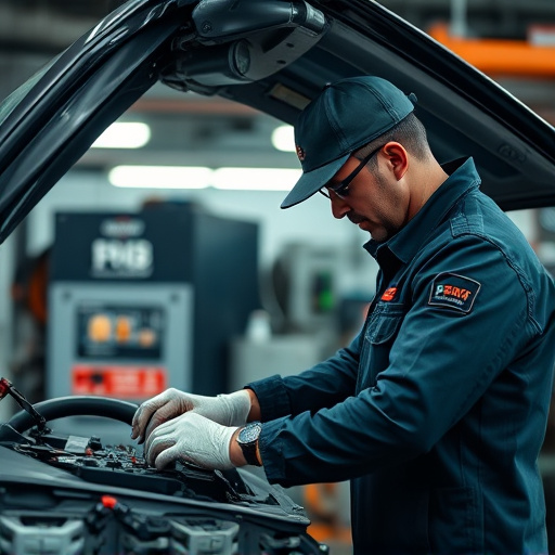 auto technician working