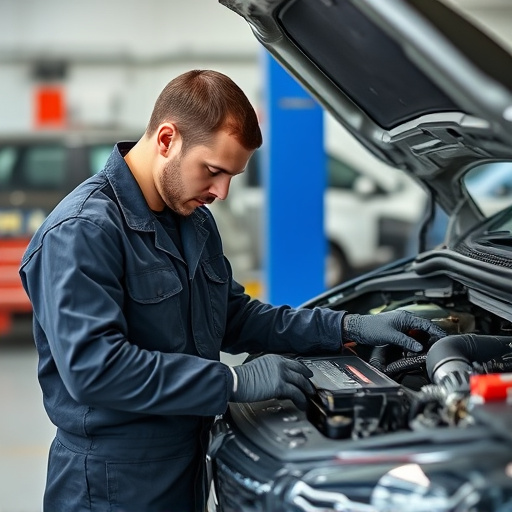 auto technician working