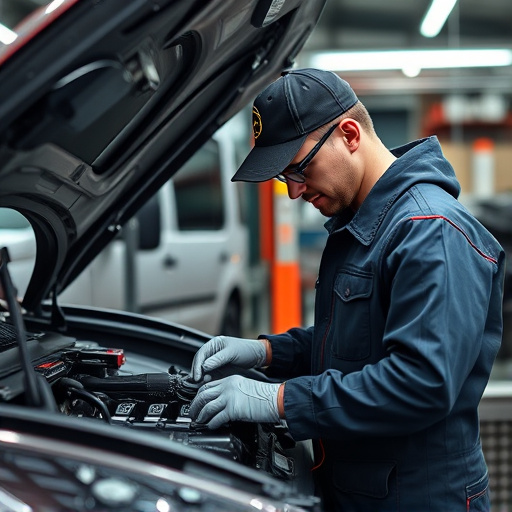 auto technician working