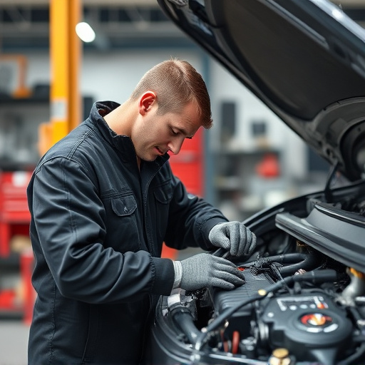 auto technician working