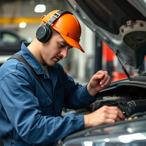 auto technician working