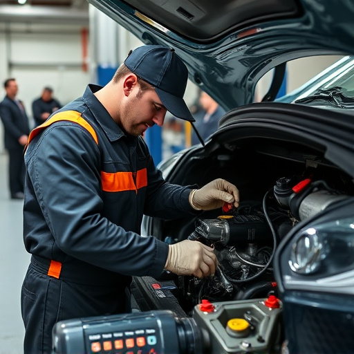 auto technician working